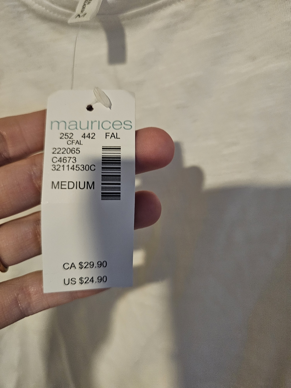 Maurices White Short Sleeve Tee with Crew Neck - Picture 2 of 5